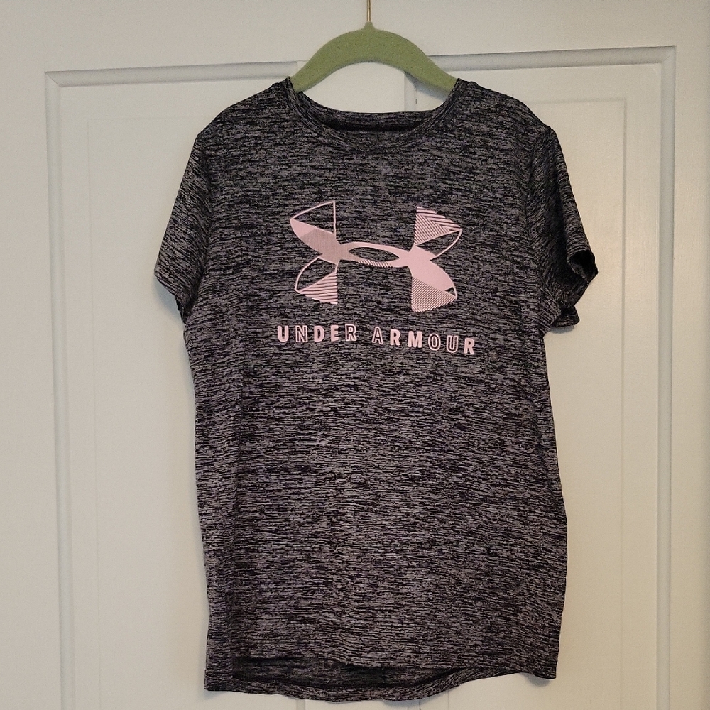 Under Armour Gray and Pink T-Shirt